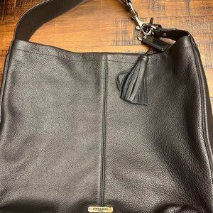 Coach Avery Black Leather Hobo Bag